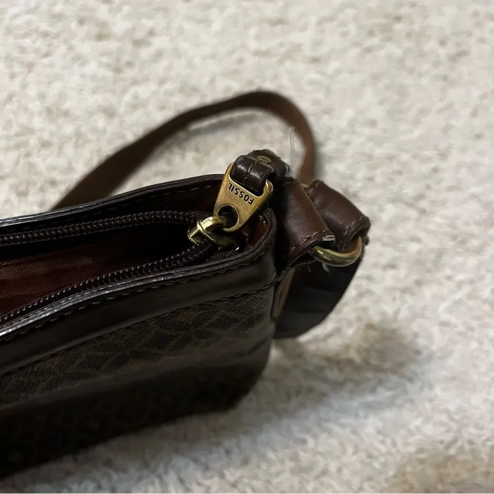 fossil crossbody tessa brown bag